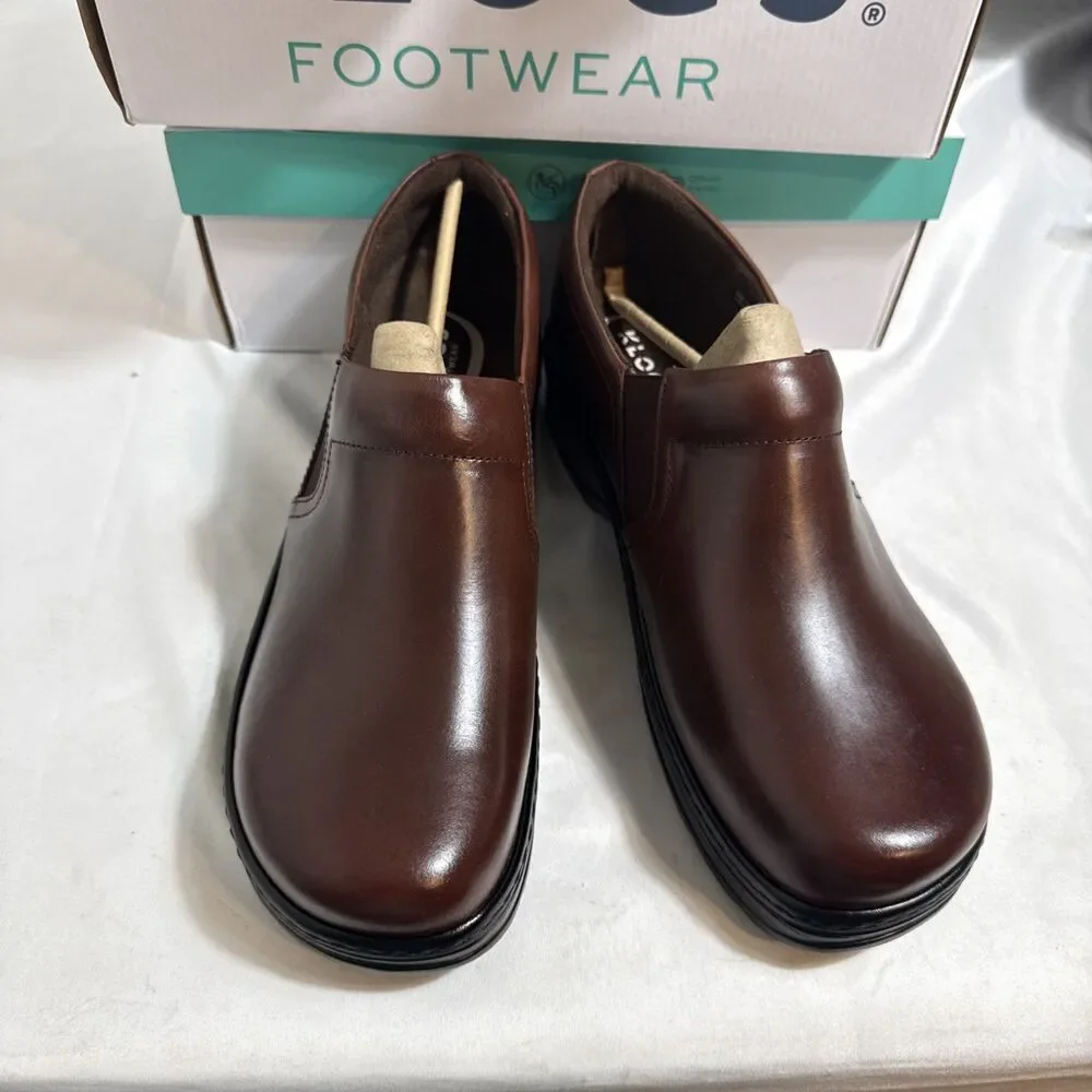 Klogs Naples Work Shoes Wide Sizes Womens Leather Black Brown 13w 14w Smooth